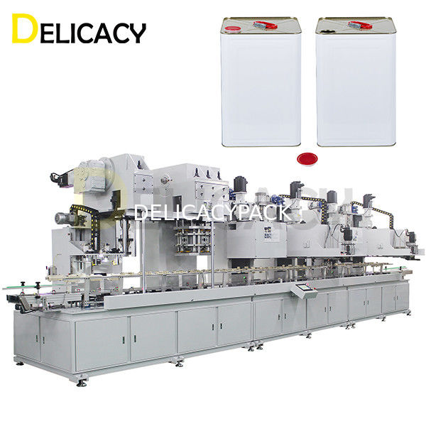 3 चरण पूर्ण स्वचालित उत्पादन लाइन 18L वर्ग टिन कैन लोहे कंटेनर के लिए