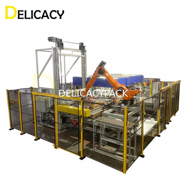 आसान छीलने वाले ढक्कन के लिए पूरी तरह से स्वचालित रोबोट पैकेजिंग मशीन के साथ उत्पादन दक्षता में वृद्धि